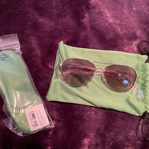 Kate Spade Emmaline gold sunglasses, new